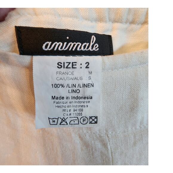 100% White Linen Wide Leg Pants Women SZ Small - Picture 5 of 9